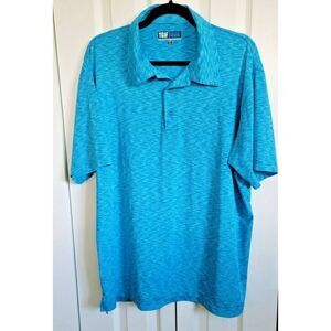 TGIF L Men's Short Sleeve Golf Polo Shirt‎ Size Large SS Button Collar Stretch
